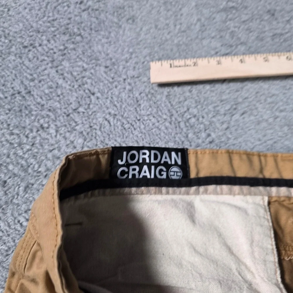Jordan Craig Mens 36 Cargo Shorts Tan Khaki Cotton Utility Multi Pocket 4454